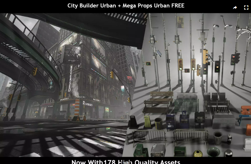 3D City Builder Urban Free Unity Assets