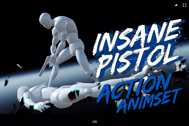 Unity3D Insane Pistol Action AnimSet Animation Free Download